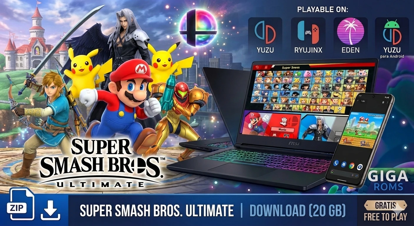 Super Smash Bros. Ultimate: Descargar ROM NSP/XCI y Mejores Emuladores